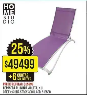 Coto Reposera Aluminio Violeta oferta