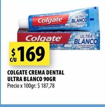 Punto Mayorista Colgate crema dental ultra blanco 90gr oferta