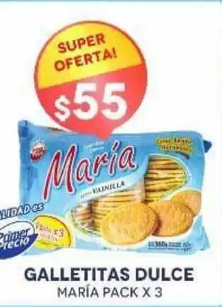 Yaguane Supermercados Galletitas Dulce María Pack x 3 oferta