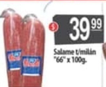 Autoservicio Capo Salame t/milán "66" x 100g. oferta