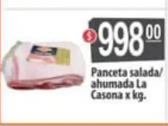 Autoservicio Capo Panceta salada/ahumada La Casona x kg oferta