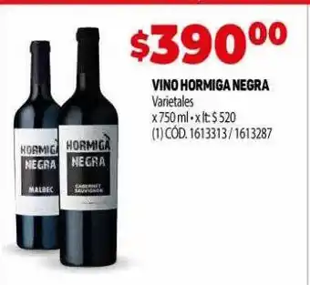 Makro Vino hormiga negra oferta