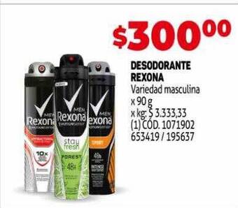 Makro Desodorante rexona oferta
