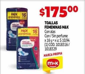 Makro Toallas femeninas m&k oferta