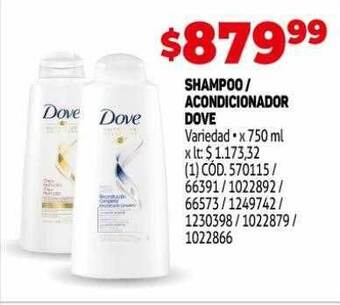 Makro Shampoo acondicionador dove oferta