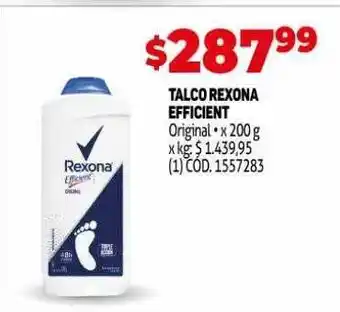 Makro Talco rexona efficient original oferta