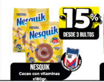 Supermayorista Vital Nesquik Cacao con vitaminas x 180gr. oferta