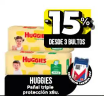 Supermayorista Vital Huggies Pañal triple proteccíon x 8u. oferta