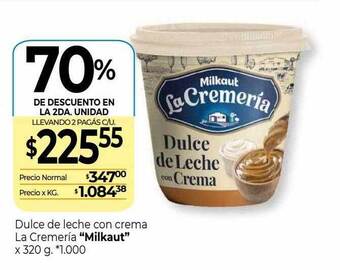 La Anonima Dulce de leche con crema la cremería oferta