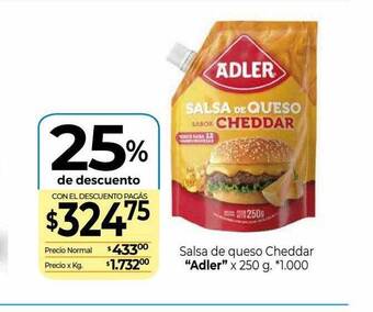 La Anonima Salsa de queso cheddar oferta