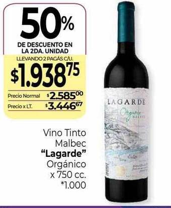La Anonima Vino tinto malbec oferta