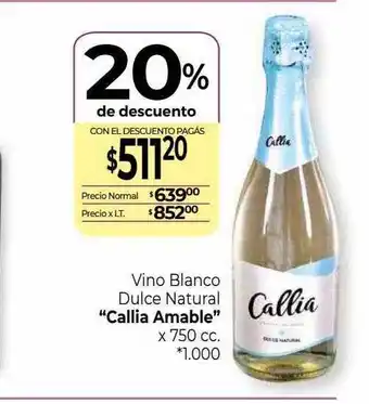 La Anonima Vino blanco dulce natural oferta