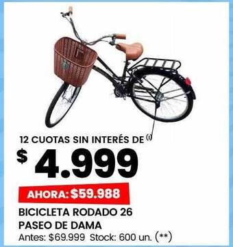 Changomas Bicicleta rodado 26 paseo de dama oferta