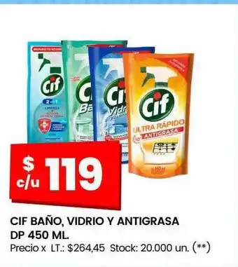 Changomas Cif baon vidrio y antigrasa dp oferta