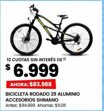 Changomas Bicicleta rodado 29 aluminio accesorios shimano oferta