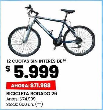 Changomas Bicicleta rodado 26 oferta
