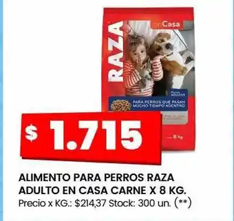 Changomas Alimento para perros raza adulto en casa carne oferta