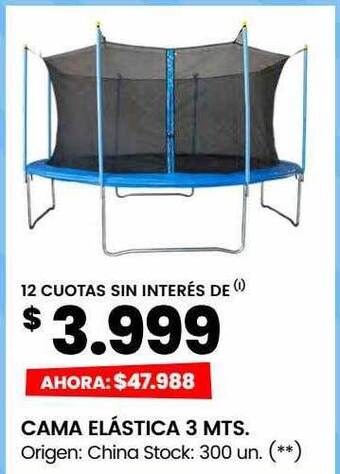 Changomas Cama elástica 3 mts oferta