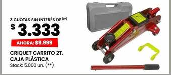 Changomas Criquet carrito 2t caja plástica oferta