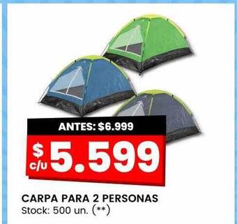 Changomas Carpa para 2 personas oferta