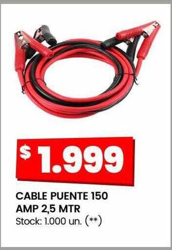 Changomas Cable puente 150 amp 2.5 mtr oferta