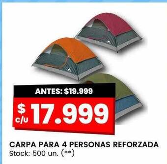 Changomas Carpa para 4 personas reforzada oferta