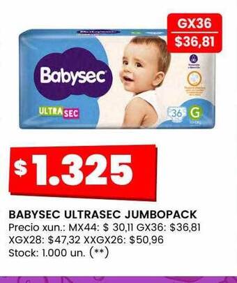 Changomas Babysec ultrasec jumbopack oferta