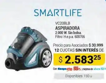 Cooperativa Obrera Smartlife vc20blb aspiradora oferta