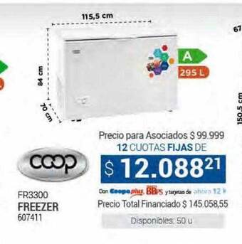 Cooperativa Obrera Fr3300 freezer coop oferta