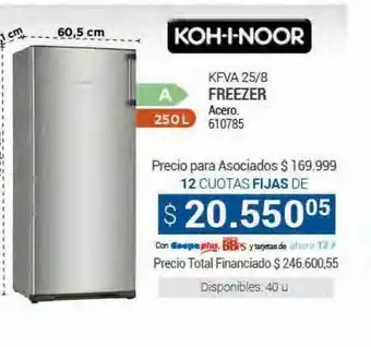 Cooperativa Obrera Kfva 25 8 freezer koh-i-noor oferta