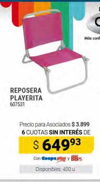 Cooperativa Obrera Reposera playerita oferta