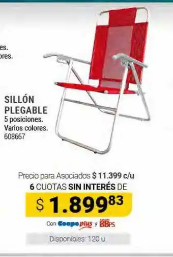 Cooperativa Obrera Sillón plegable oferta