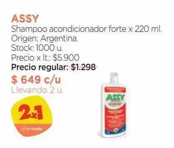 Farmacity Assy shampoo acondicionador forte oferta