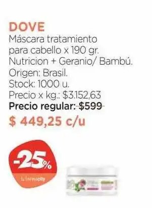 Farmacity Dove máscara tratamiento para cabello oferta