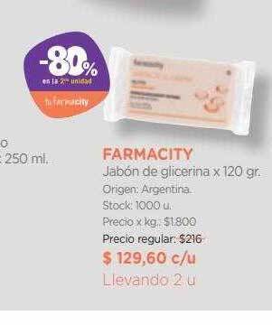 Farmacity Farmacity jabón de glicerina oferta