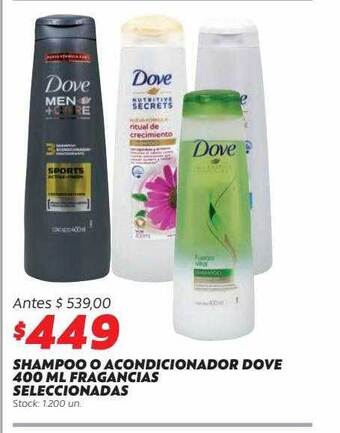 Ferniplast Shampoo o acondicionador dove fragancias seleccionadas oferta