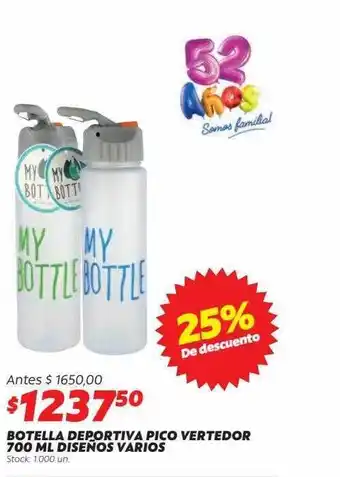 Ferniplast Botela deportiva pico vertedor 25% de descuento oferta