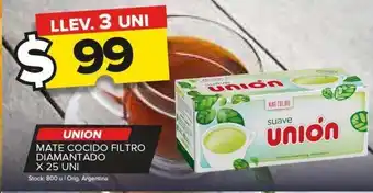 Carrefour Mate cocido unión diamantado x 25 uni oferta