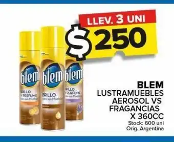 Carrefour Lustramuebles blem aerosol vs fragancias x 360cc oferta