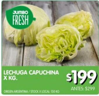 Jumbo Lechuga capuchina kg oferta