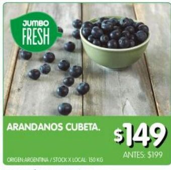 Jumbo Arándanos cubeta oferta