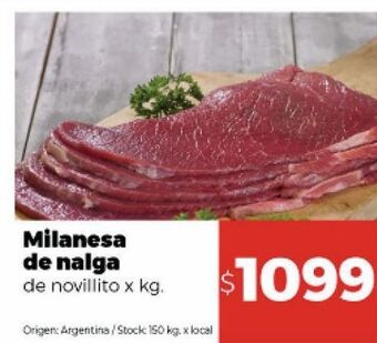 Disco Milanesa de nalga de novillito kg oferta