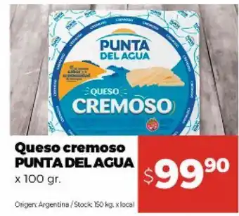 Disco Queso cremoso punta del agua 100g oferta