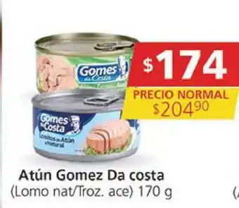 Supermercados Aiello Gomez Da Costa Atún (Lomo nat-Troz. ace) 170g oferta
