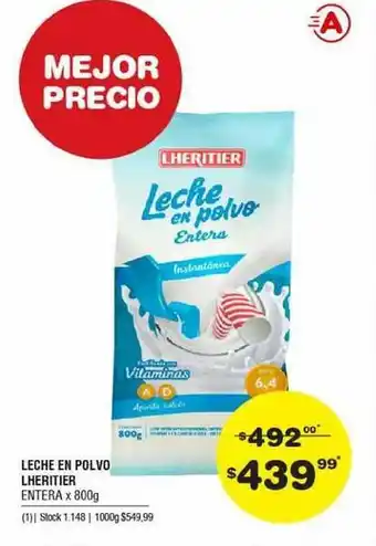 Atomo Conviene Leche En Polvo Lheritier oferta