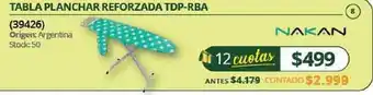 Hendel Tabla Planchar Reforzada Tdp-rba Nakan oferta
