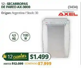 Secarropas De Pared Ax-3000 Axel