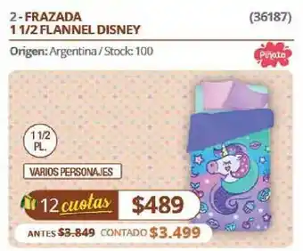 Hendel Frazada 1 1 2 Flannel Disney oferta