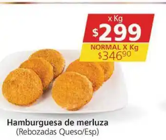 Supermercados Aiello Hamburguesa de merluza (Rebozadas Queso/Esp) oferta
