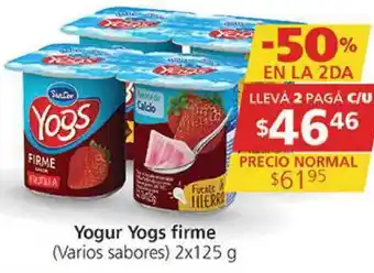 Supermercados Aiello Yogur Yogs firme 2 x 125g oferta